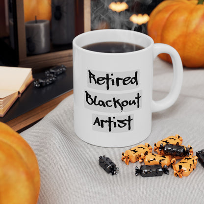 Recovery Ceramic Coffee Mug | Retired Blackout Artist Design 1