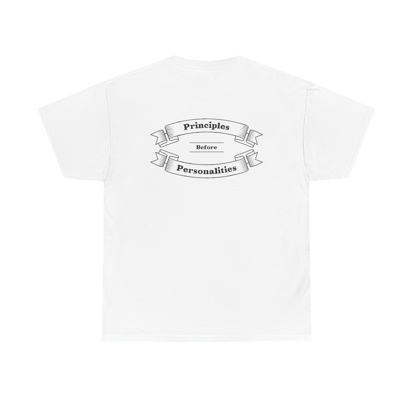 Haler Smith - T-Shirt - Haler Smith Heavy Cotton Short Sleeve Tee - Principles Before Personalities 1 - 2XL - 5XL