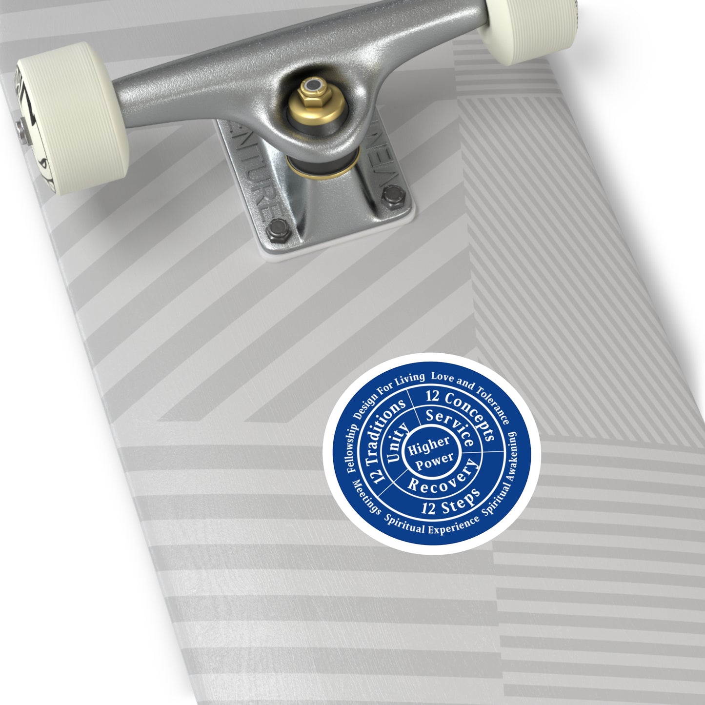 Haler Smith Vinyl Round Sticker - Higher Power 1 - Dark Blue