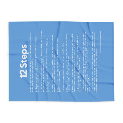 Haler Smith - Home Decor - Haler Smith Polar Fleece Blanket - 12 Steps - Light Blue