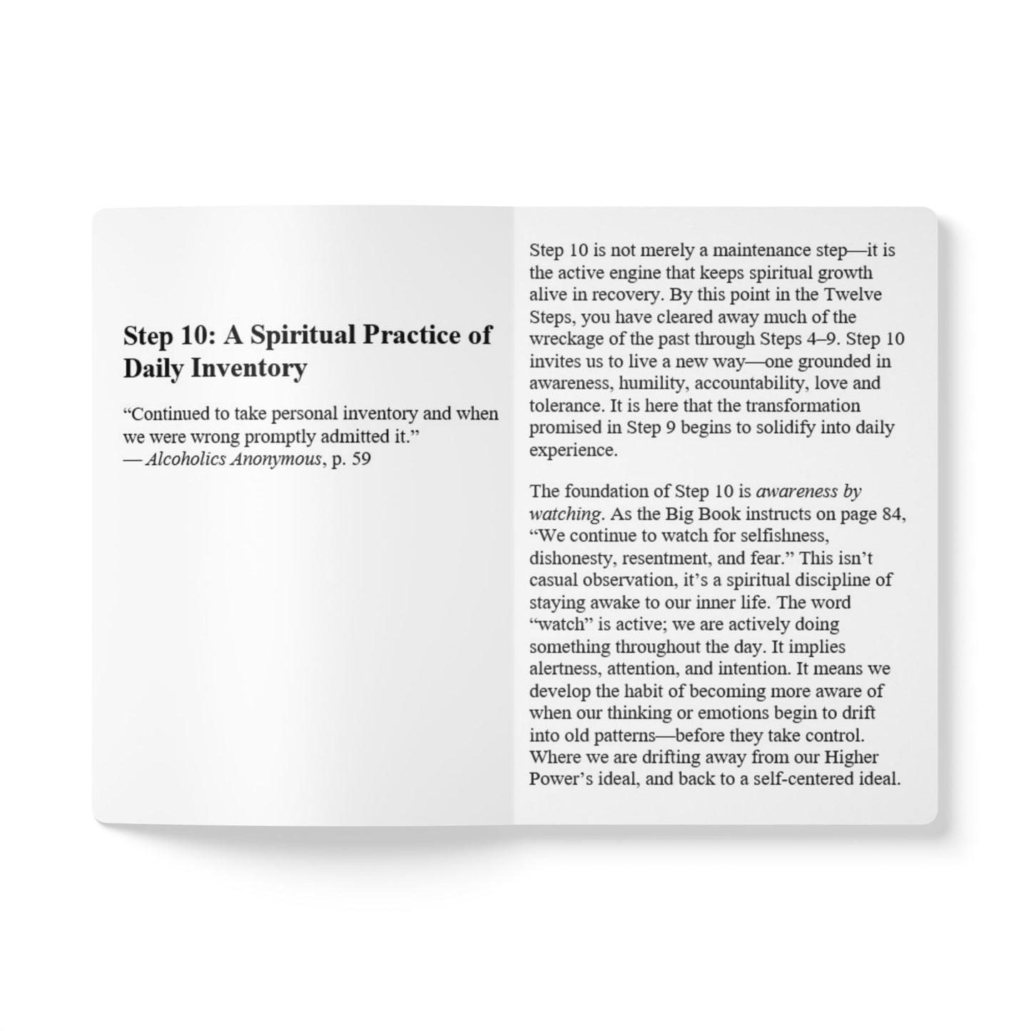 Haler Smith Guided Softcover Journal - Step 10 Daily Inventory - Country Road Scene