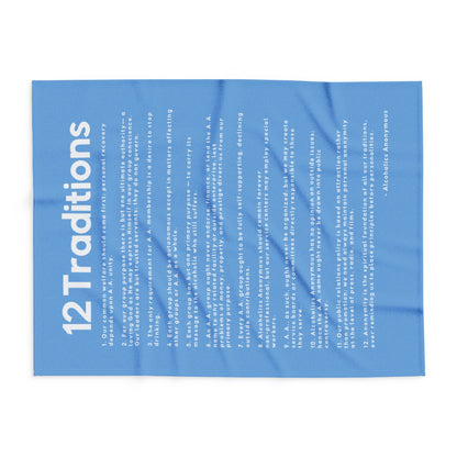 Haler Smith Polar Fleece Blanket - 12 Traditions - Light Blue