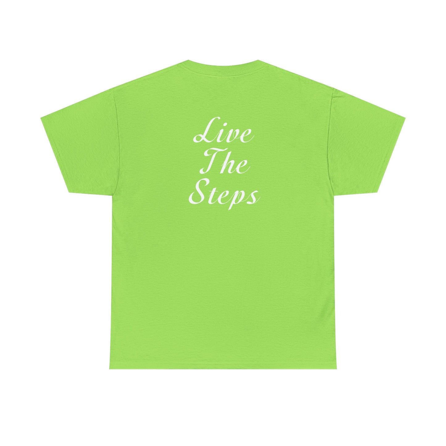 Haler Smith - T-Shirt - Haler Smith Heavy Cotton Short Sleeve Tee 2XL - 5XL - Live The Steps - White Letters