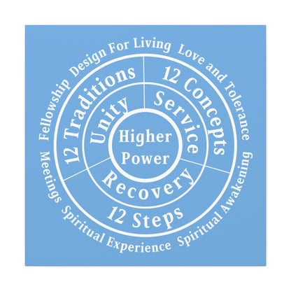 Haler Smith - Canvas - Haler Smith Matte Canvas - Higher Power 1 - Light Blue Matte Finish