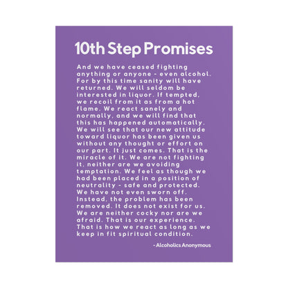 Haler Smith - Poster - Haler Smith Rolled Poster - 10th Step Promises - Vertical Light Purple Matte Finish