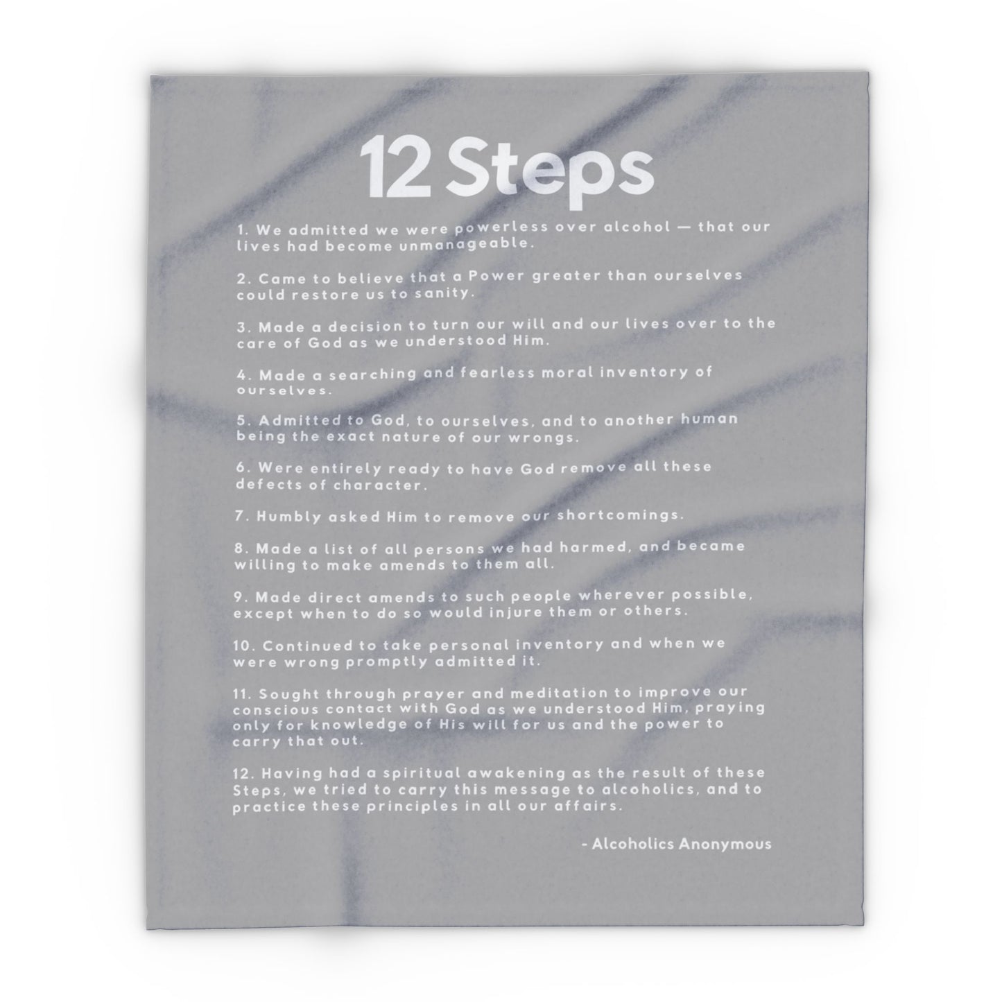 Haler Smith Polar Fleece Blanket - 12 Steps - Light Gray