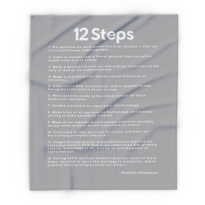 Haler Smith Polar Fleece Blanket - 12 Steps - Light Gray
