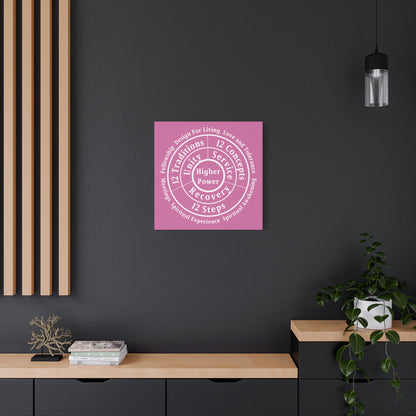 Haler Smith - Canvas - Haler Smith Matte Canvas - Higher Power 1 - Light Pink Matte Finish
