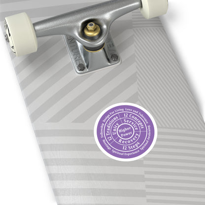 Haler Smith Vinyl Round Sticker - Higher Power 1 - Light Purple