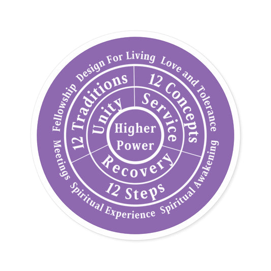 Haler Smith Vinyl Round Sticker - Higher Power 1 - Light Purple