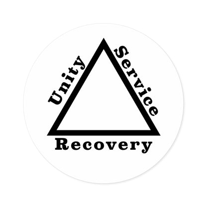 Haler Smith Vinyl Round Sticker - Unity Service Recovery 1 - White