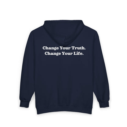 Recovery Zip Hoodie | Change Your Truth Change Your Life On The Back