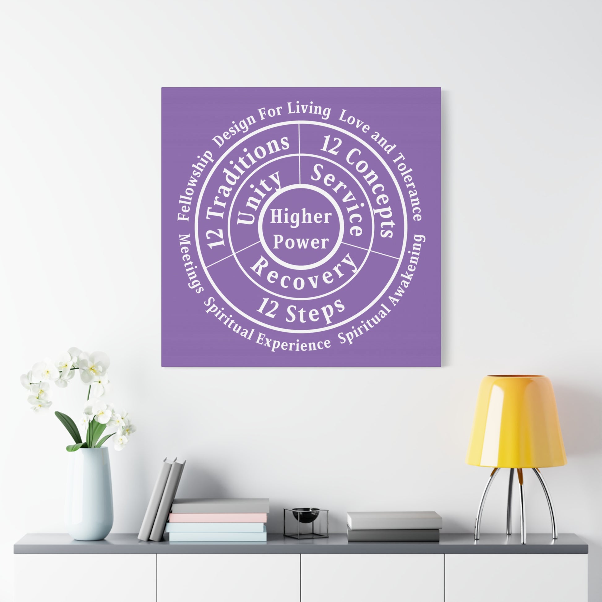 Haler Smith - Canvas - Haler Smith Matte Canvas - Higher Power 1 - Light Purple Matte Finish