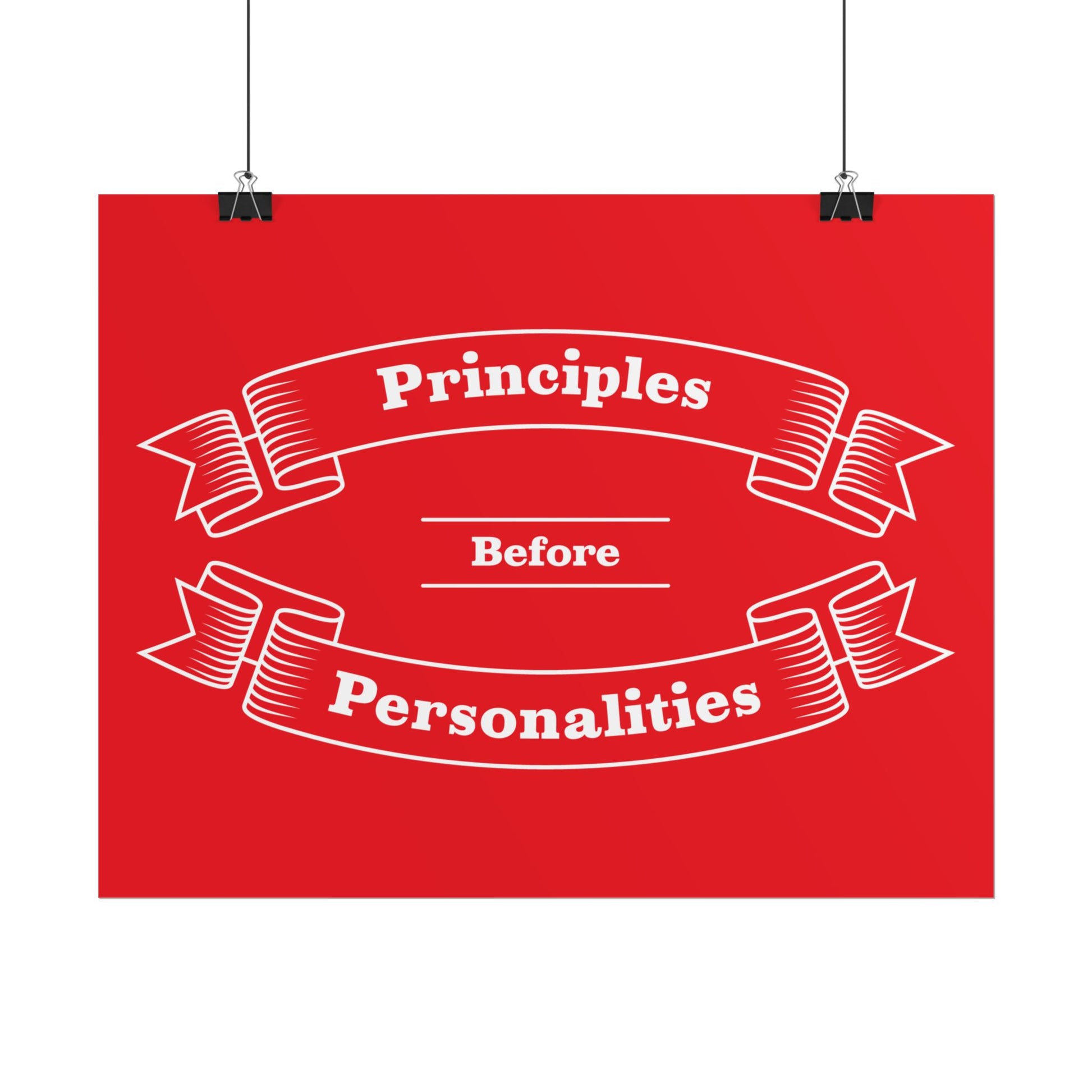 Haler Smith - Poster - Haler Smith Rolled Poster - Principles Before Personalities 1 - Light Pink Matte Finish