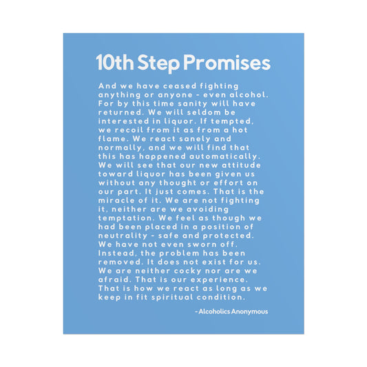 Haler Smith - Poster - Haler Smith Rolled Poster - 10th Step Promises - Vertical Light Blue Matte Finish