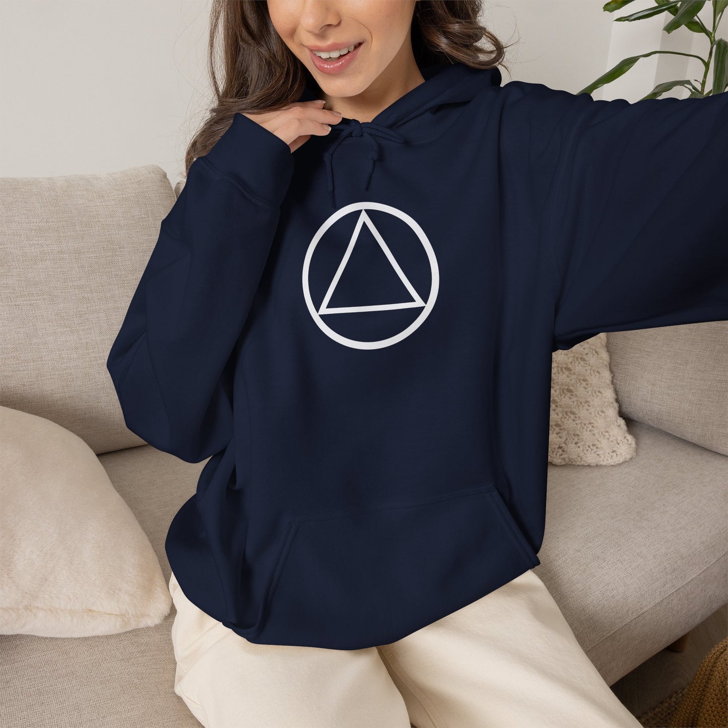Recovery Hoodie | Circle and Triangle Design 1 On The Front