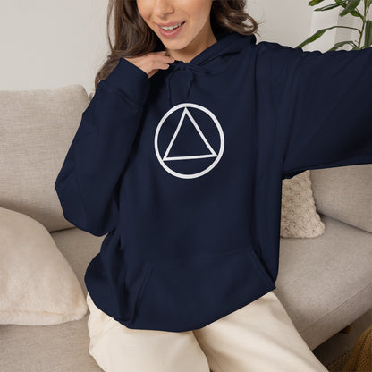 Recovery Hoodie | Circle and Triangle Design 1 On The Front