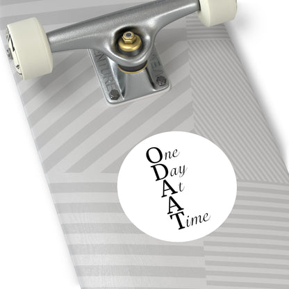 Haler Smith Vinyl Round Sticker - ODAAT - White