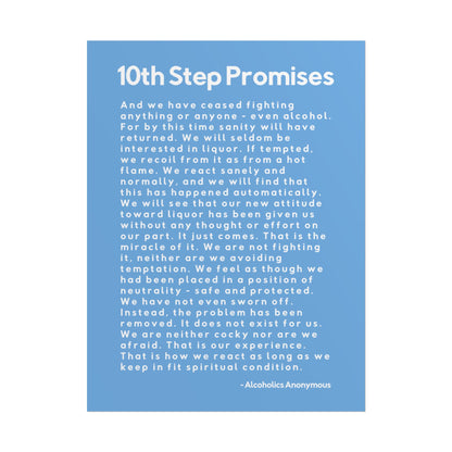 Haler Smith - Poster - Haler Smith Rolled Poster - 10th Step Promises - Vertical Light Blue Matte Finish