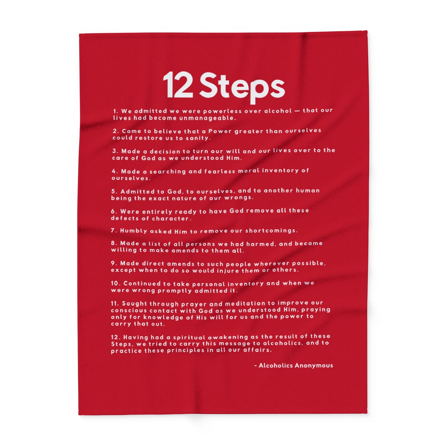 Haler Smith Polar Fleece Blanket - 12 Steps - Dark Red