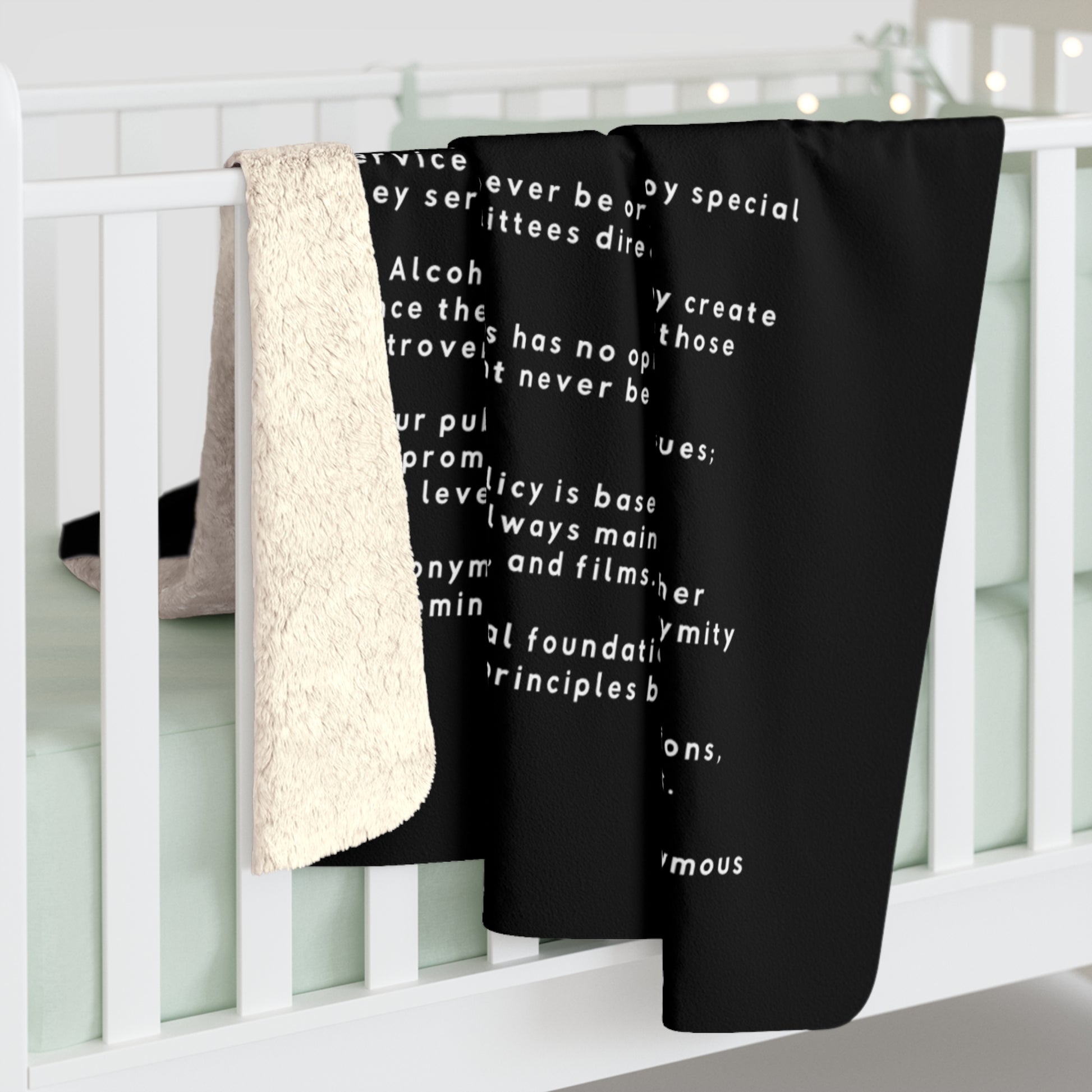 Haler Smith - Home Decor - Haler Smith Sherpa Fleece Blanket - 12 Traditions - Black