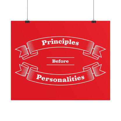 Haler Smith - Poster - Haler Smith Rolled Poster - Principles Before Personalities 1 - Light Blue Matte Finish