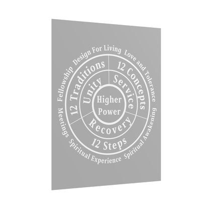 Haler Smith Rolled Poster - Higher Power 1 - Light Gray Matte Finish