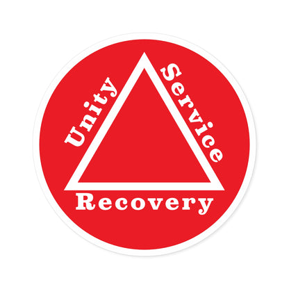 Haler Smith Vinyl Round Sticker - Unity Service Recovery 1 - Red