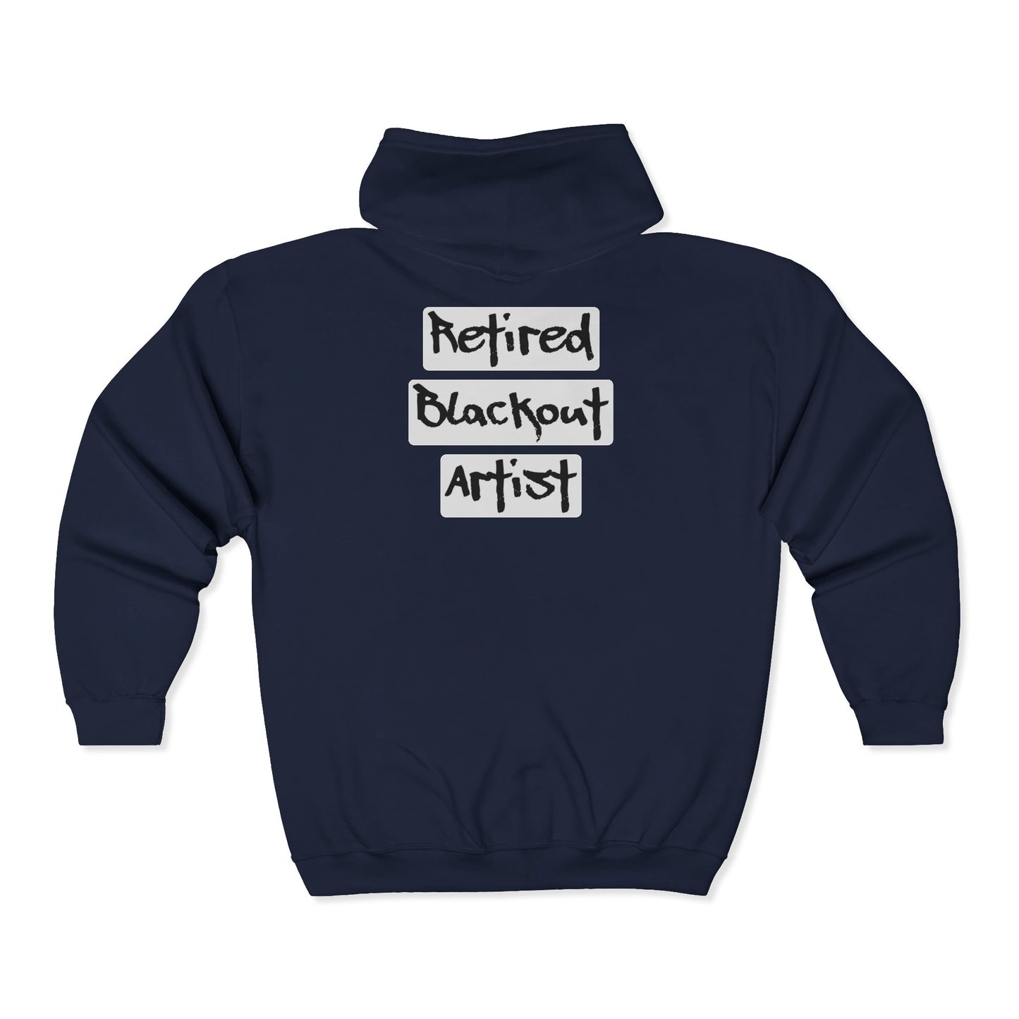 Recovery Zip Hoodie | Retired Blackout Artist Design 1 On The Back