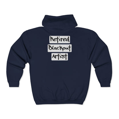 Recovery Zip Hoodie | Retired Blackout Artist Design 1 On The Back