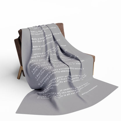Haler Smith Polar Fleece Blanket - 12 Steps - Light Gray