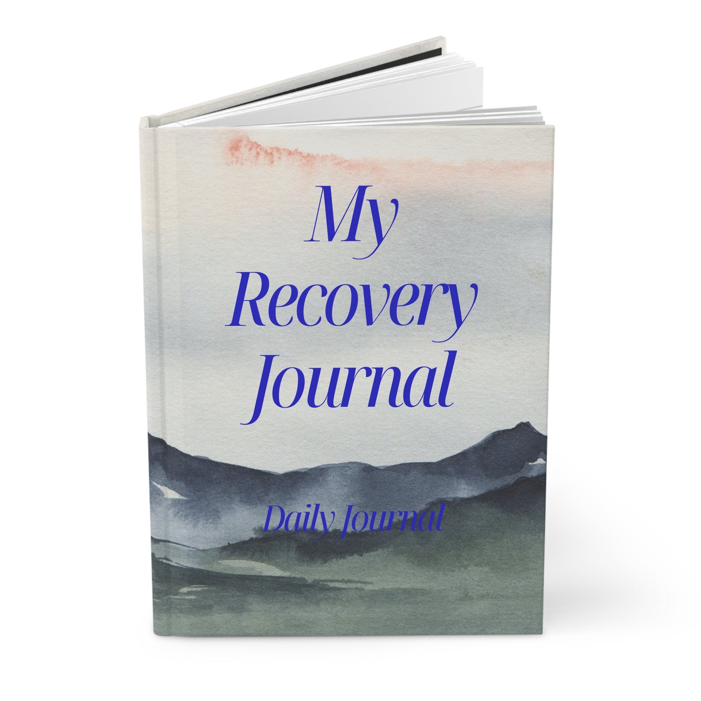 Haler Smith - Paper products - Haler Smith Hardcover Journal - My Recovery Journal - Mountain Scene - Blue Letters