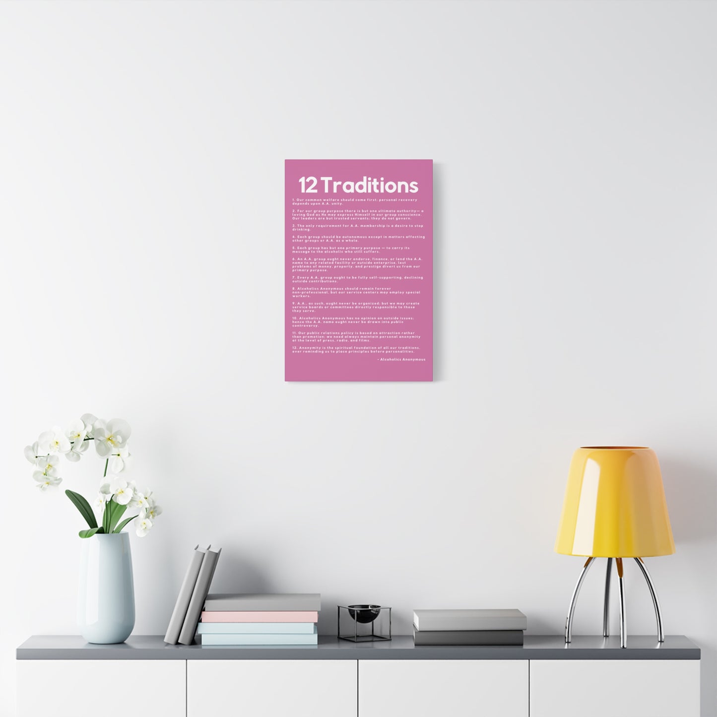 Haler Smith - Canvas - Haler Smith Matte Canvas - 12 Traditions - Vertical Light Pink Matte Finish