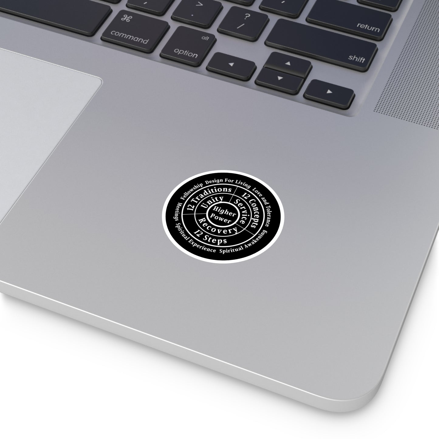Haler Smith Vinyl Round Sticker - Higher Power 1 - Black