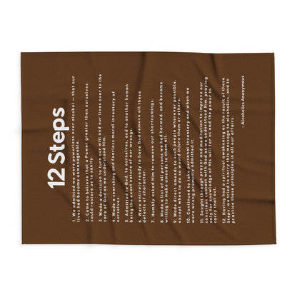 Haler Smith Polar Fleece Blanket - 12 Steps - Brown