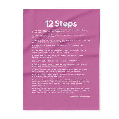Haler Smith - Home Decor - Haler Smith Polar Fleece Blanket - 12 Steps - Light Pink