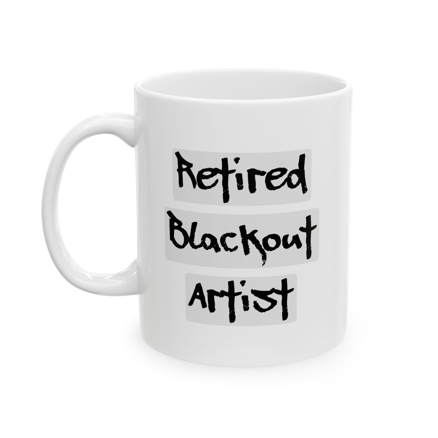 Recovery Ceramic Coffee Mug | Retired Blackout Artist Design 1