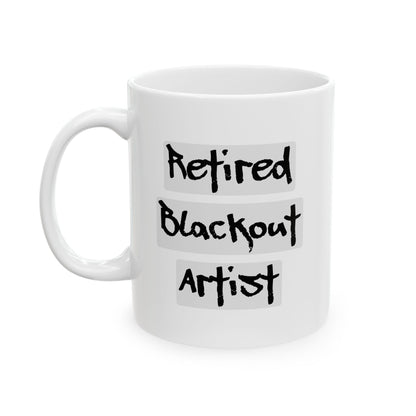 Recovery Ceramic Coffee Mug | Retired Blackout Artist Design 1