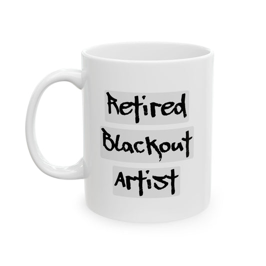 Recovery Ceramic Coffee Mug | Retired Blackout Artist Design 1