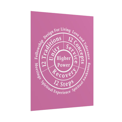 Haler Smith Rolled Poster - Higher Power 1 - Light Pink Matte Finish