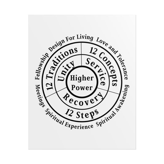 Haler Smith Rolled Poster - Higher Power 1 - White Matte Finish - Black Letters