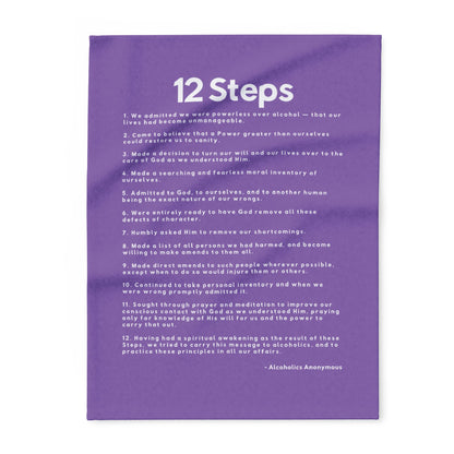 Haler Smith - Home Decor - Haler Smith Polar Fleece Blanket - 12 Steps - Light Purple