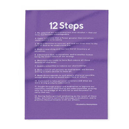 Haler Smith - Home Decor - Haler Smith Polar Fleece Blanket - 12 Steps - Light Purple