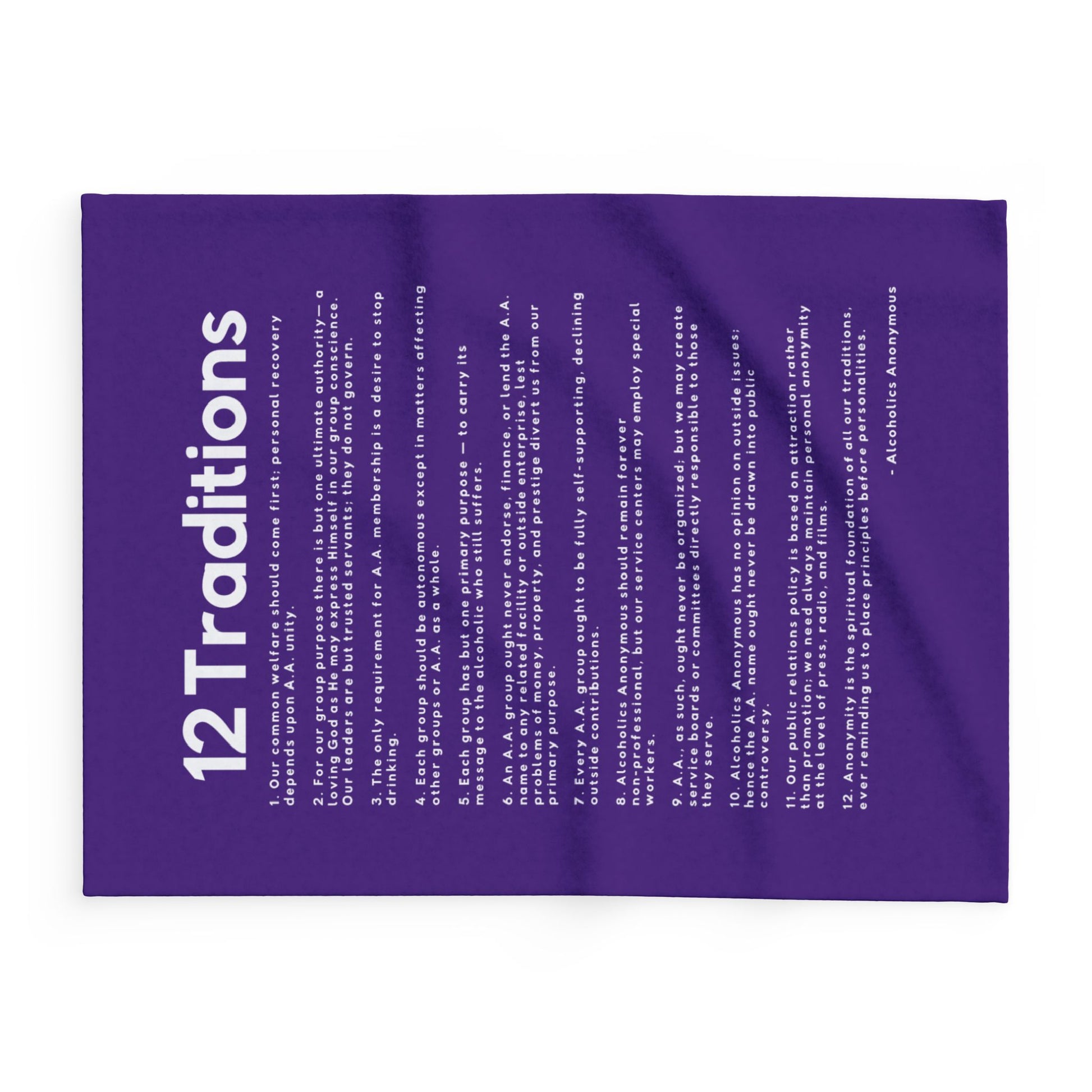 Haler Smith - Home Decor - Haler Smith Polar Fleece Blanket - 12 Traditions - Purple