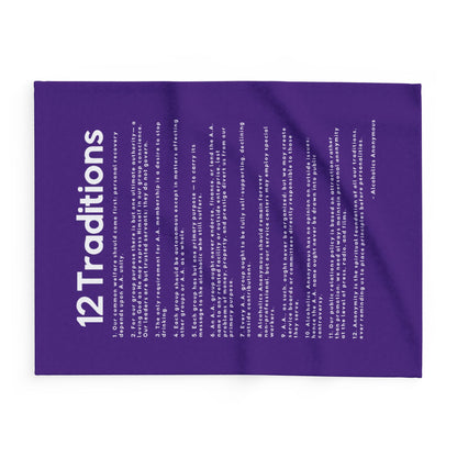 Haler Smith - Home Decor - Haler Smith Polar Fleece Blanket - 12 Traditions - Purple