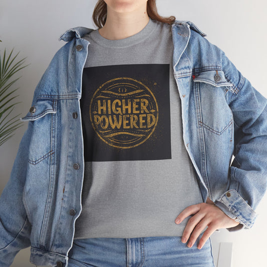 Sobriety Short Sleeve T-Shirt | Higher Powered Design 2 On The Front