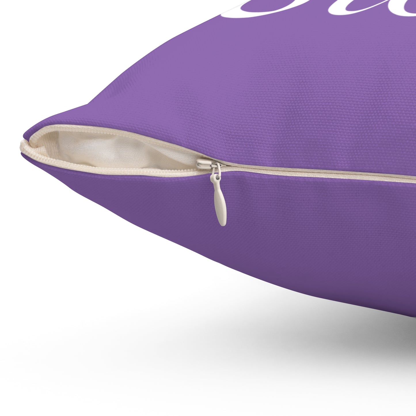 Haler Smith Polyester Square Pillow Light Purple - Live The Steps - White Letters