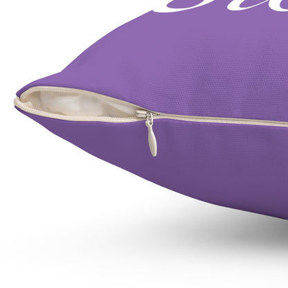 Haler Smith Polyester Square Pillow Light Purple - Live The Steps - White Letters