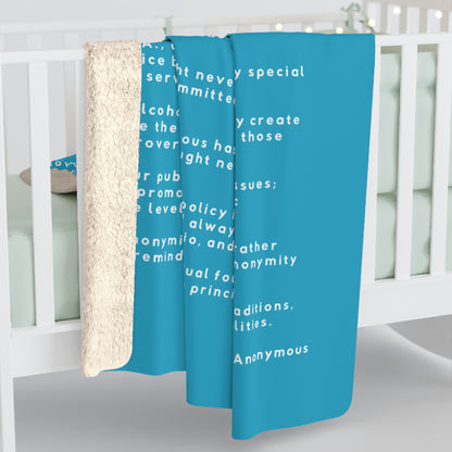 Haler Smith - Home Decor - Haler Smith Sherpa Fleece Blanket - 12 Traditions - Turquoise