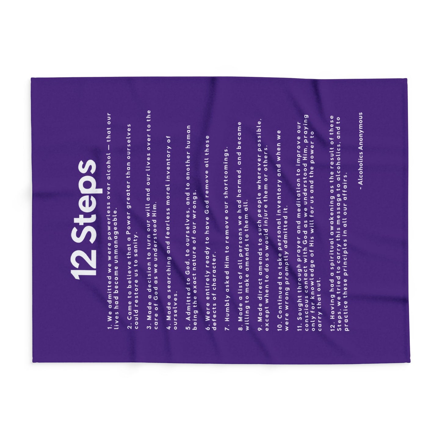 Haler Smith - Home Decor - Haler Smith Polar Fleece Blanket - 12 Steps - Purple